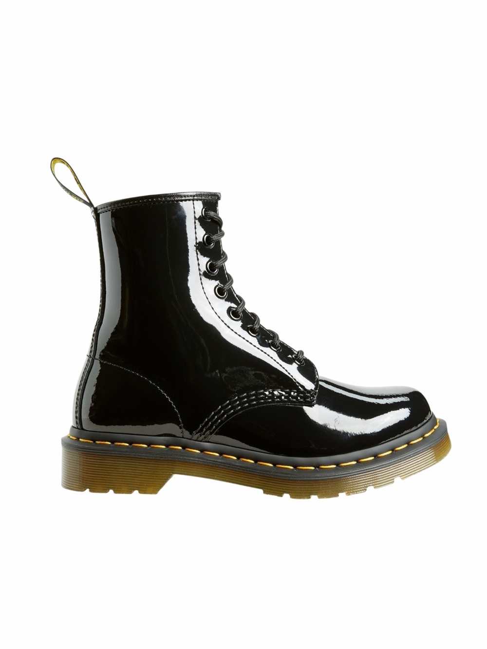 Dr. Martens – 1460 Patent Leather Combat Boots – Black – Sz. 7